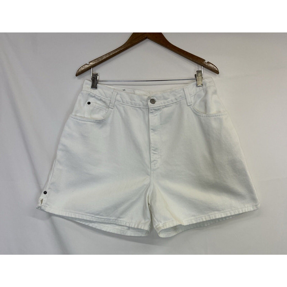 VTG Gitano Shorts Womens Denim Mom 16 White Jean High Waist 90s 80s Y2K Charity - Picture 9 of 10